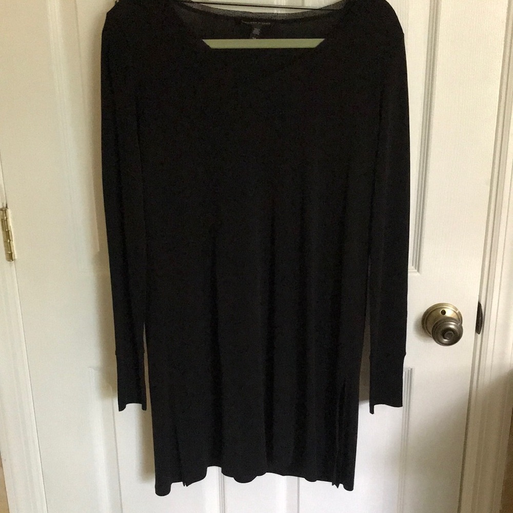 Eileen Fisher Elegant Black Long Sleeve Tunic